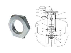 Pin nut M33x10 mm
