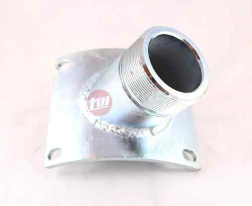 Connection plate for discharge stand with male thread 2 1/2"