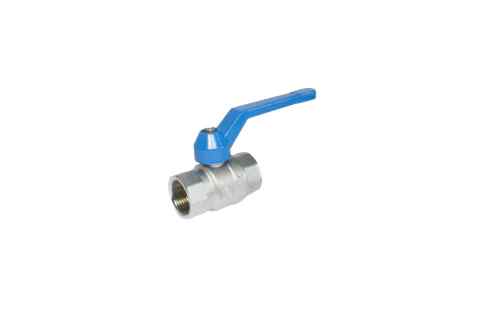 Ball valve with blue handle foto 1