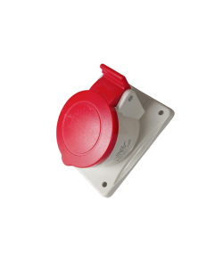 Gniazdo wtykowe CEE wbudowane 4 x 16A 6h czerwone