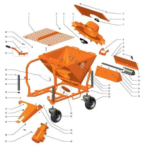 Dźwignia blokująca PFT