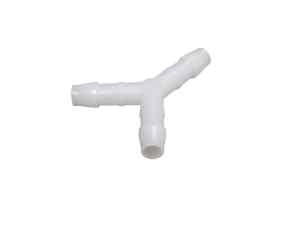Y corrugated tee connector, hose diameter 4 mm