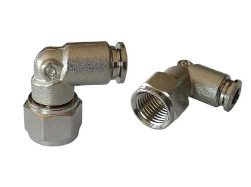 Złączka wtykowa kątowa obrotowa G1/4 wąż 6