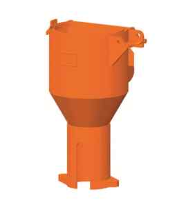 Rubber mixing tube G 4 without handle and without adaptable flange