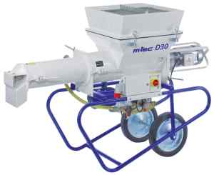 The m-tec D30 mixer plastering unit