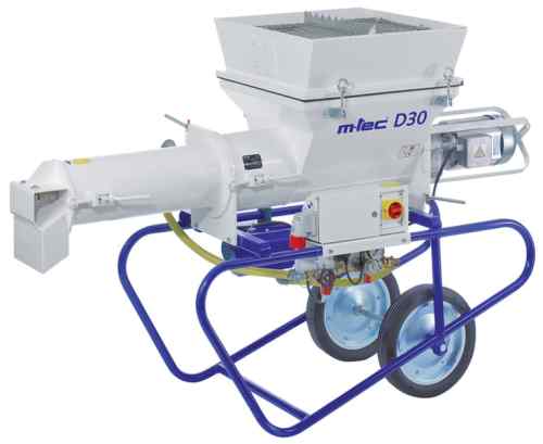 The m-tec D30 mixer plastering unit