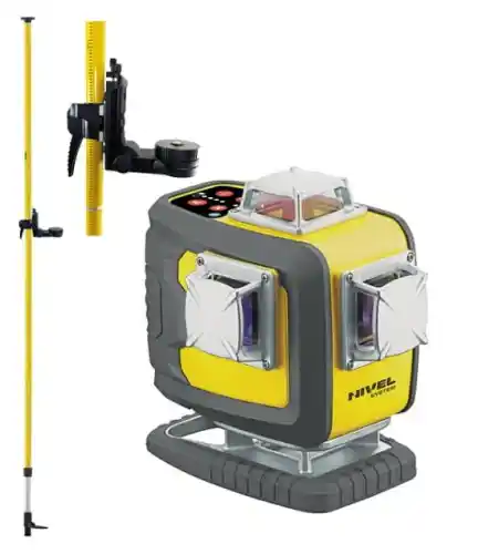 Laser krzyżowy CL4D-R + tyczka LP36 Nivel System zdj.1